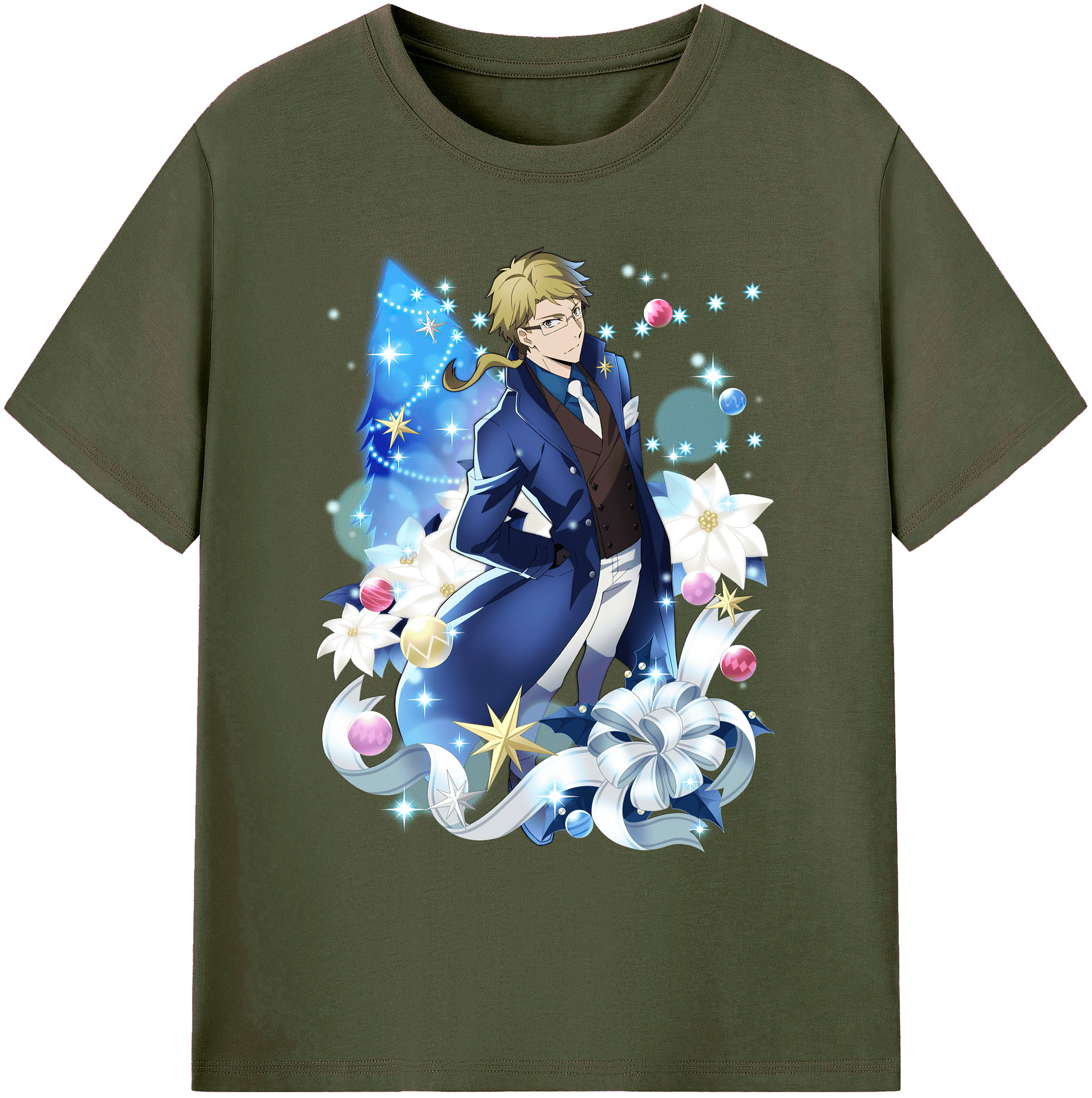 （画像用） 文豪ストレイドッグス Bungo Stray Dogs 綿100％ メンズ半袖Tシャツ｜肌触りやわらか＆通気性
